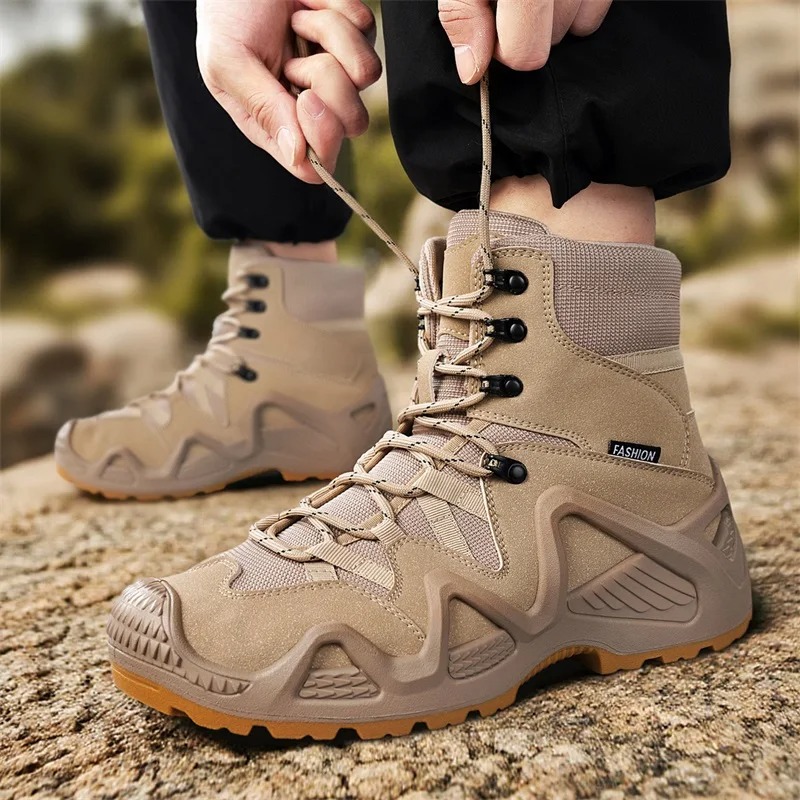 Men Tactical Boots Lace Up Bra - đánh giá và giá Men Shoes Brand